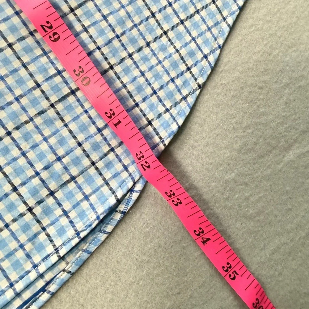 Polo Ralph Lauren Shirt Mens XXL Blue Check Classic Fit Performance